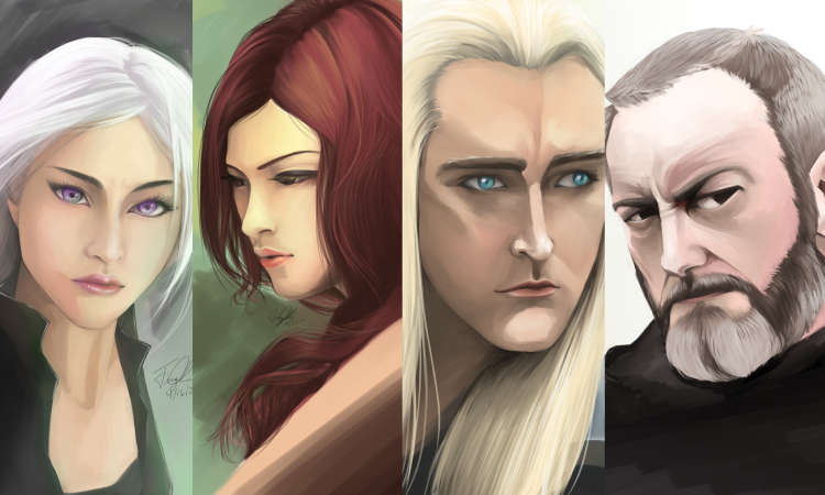 Selected portrait paintings from a practice series I did