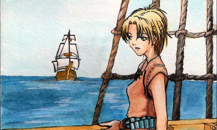 Watercolor illustration of my OC Zephyr