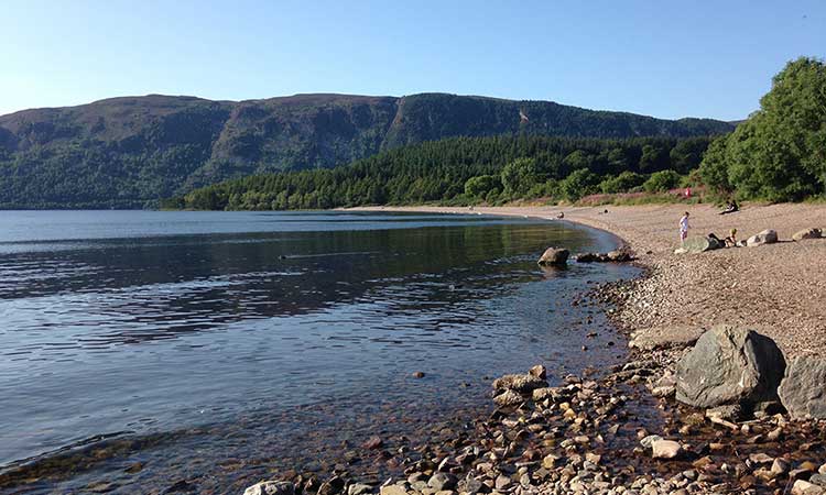 The infamous Loch Ness on a sunny and pretty warm day!