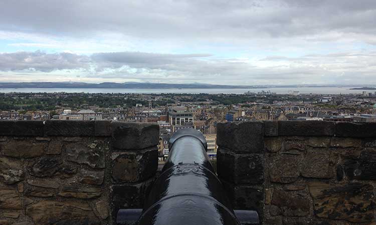 Edinburgh from the castle's battlements